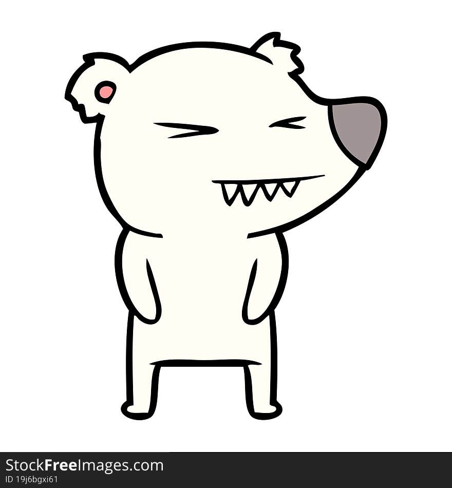 angry polar bear cartoon. angry polar bear cartoon