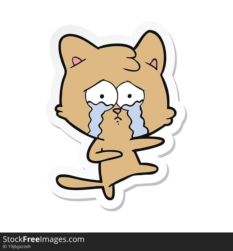 sticker of a cartoon cat