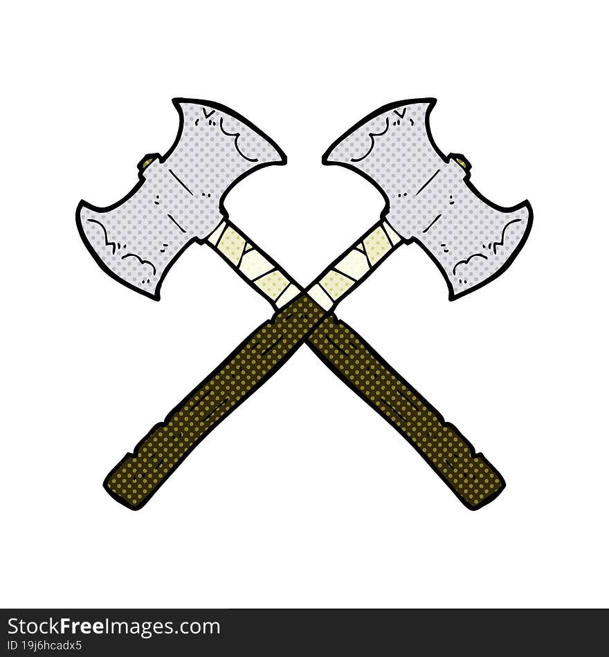 Cartoon Crossed Axes