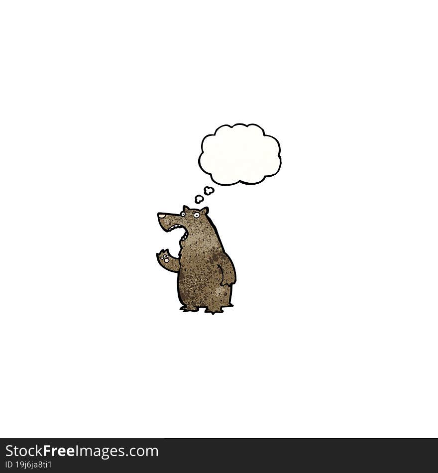 Cartoon Bear With Though Bubble