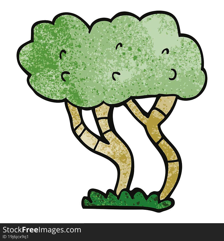 cartoon doodle tree