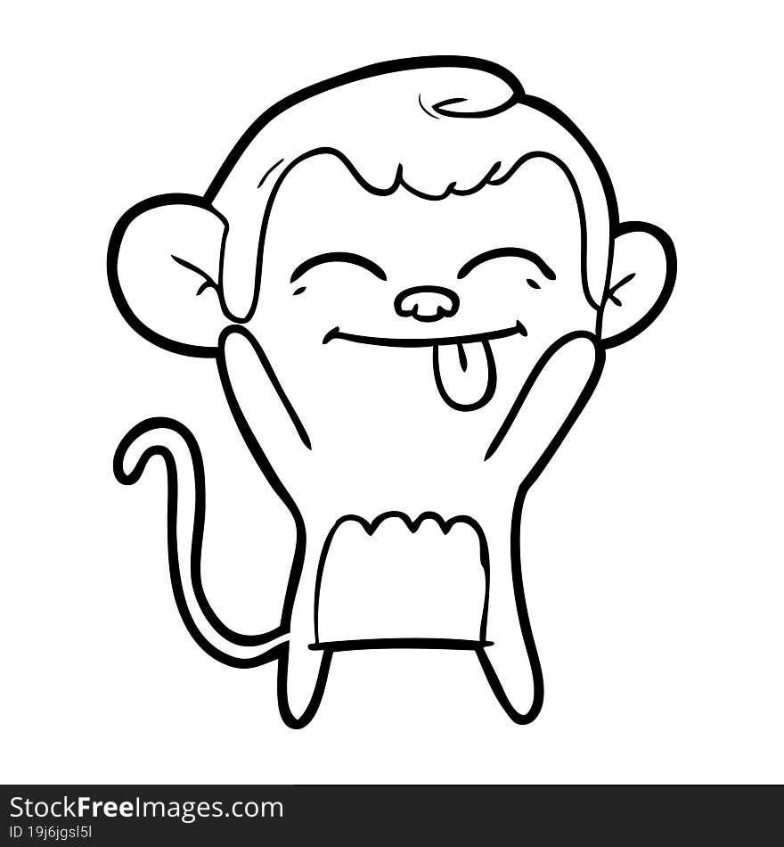 funny cartoon monkey. funny cartoon monkey