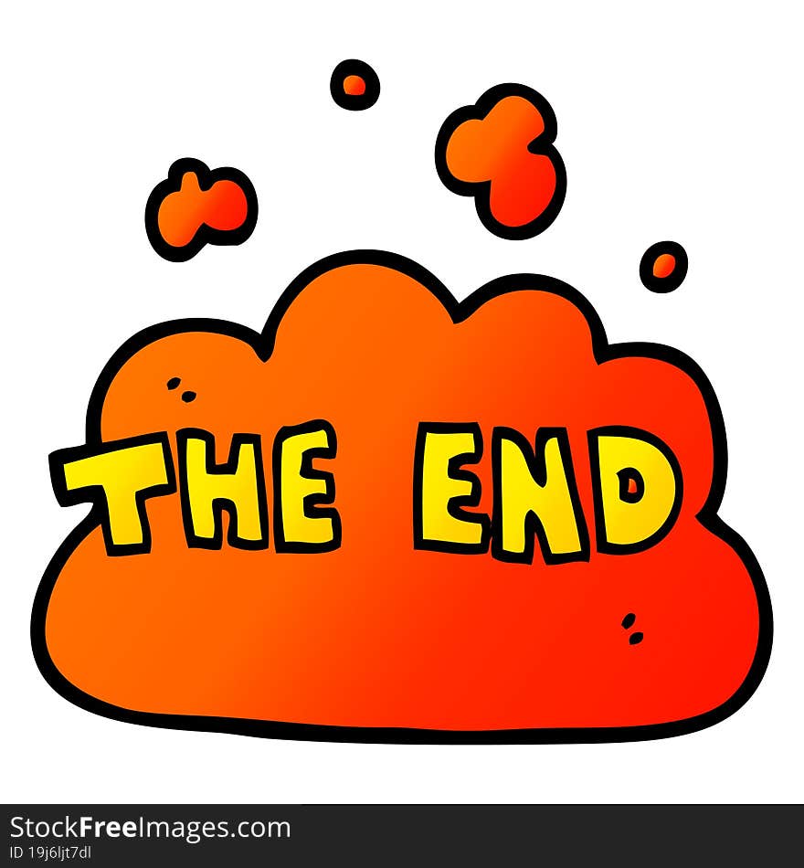 cartoon doodle the end font