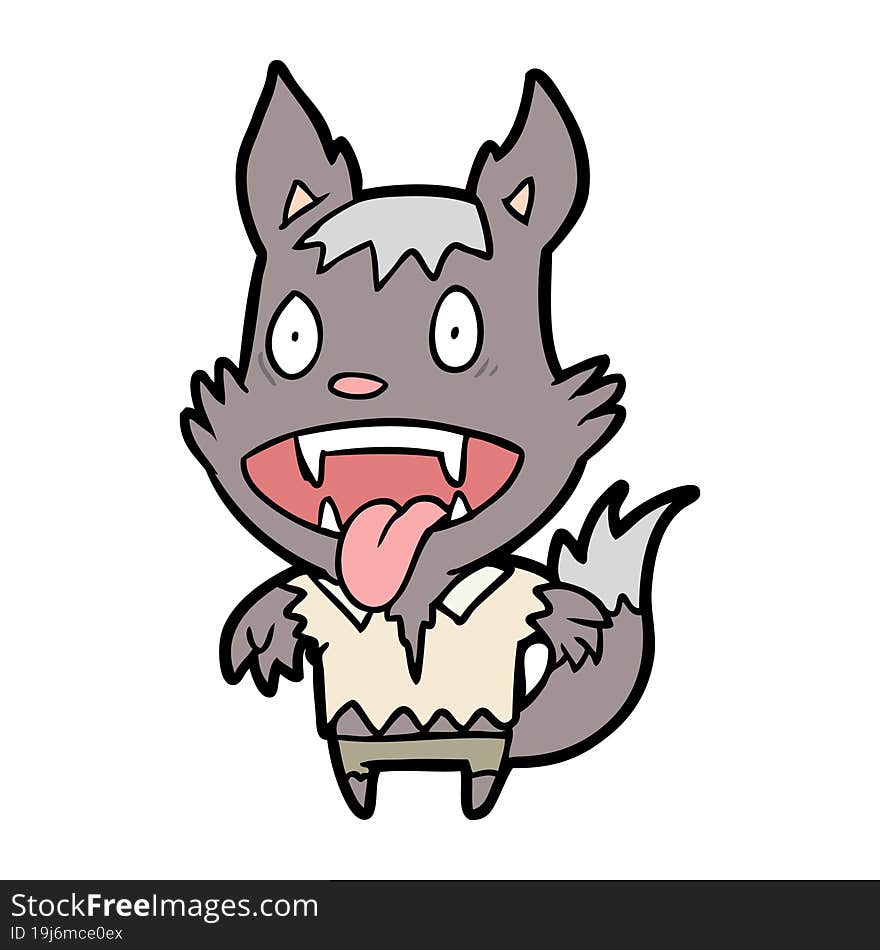 cartoon halloween werewolf. cartoon halloween werewolf