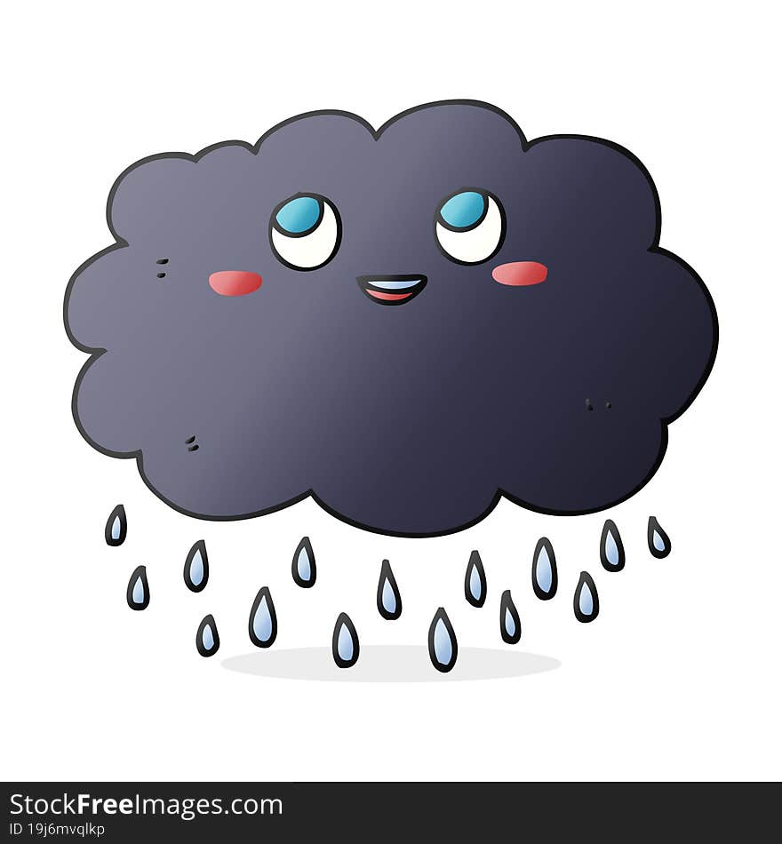 cartoon raincloud