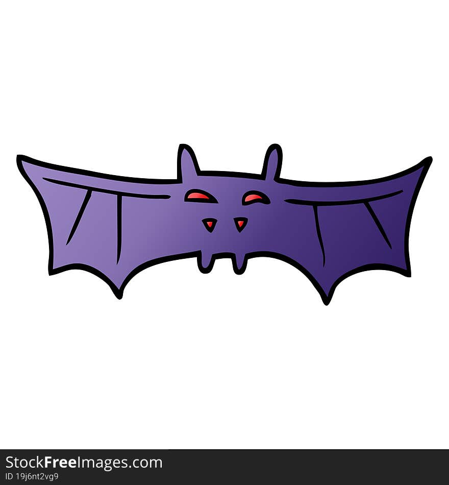 cartoon doodle halloween bat