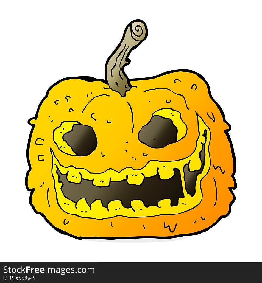 cartoon spooky pumpkin