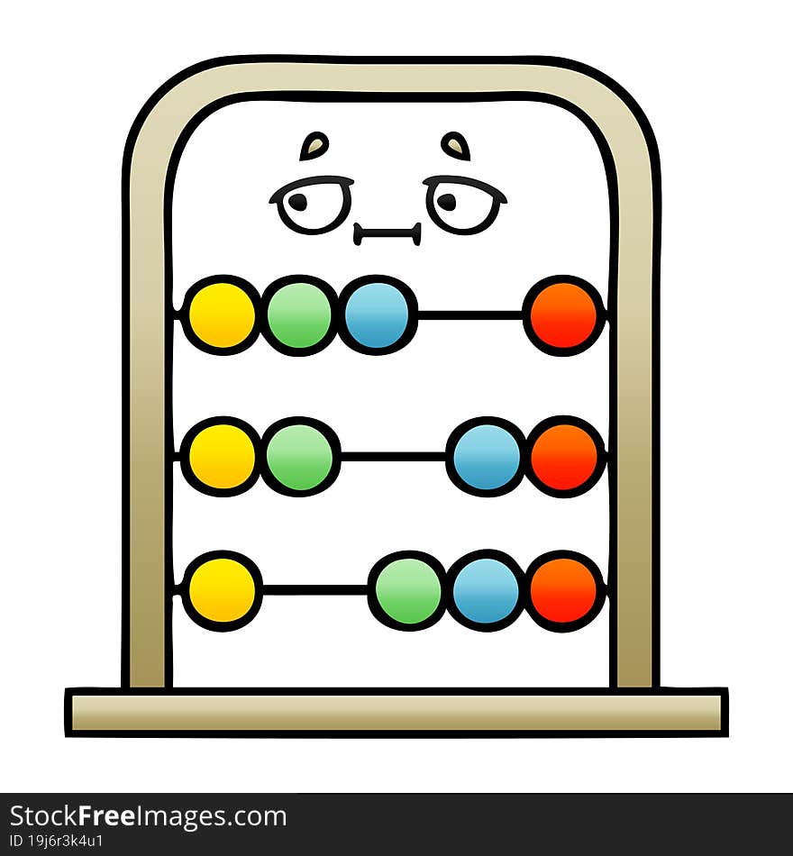 Gradient Shaded Cartoon Abacus