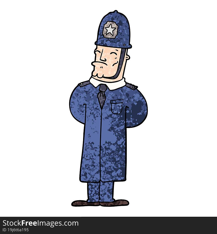 cartoon policeman. cartoon policeman