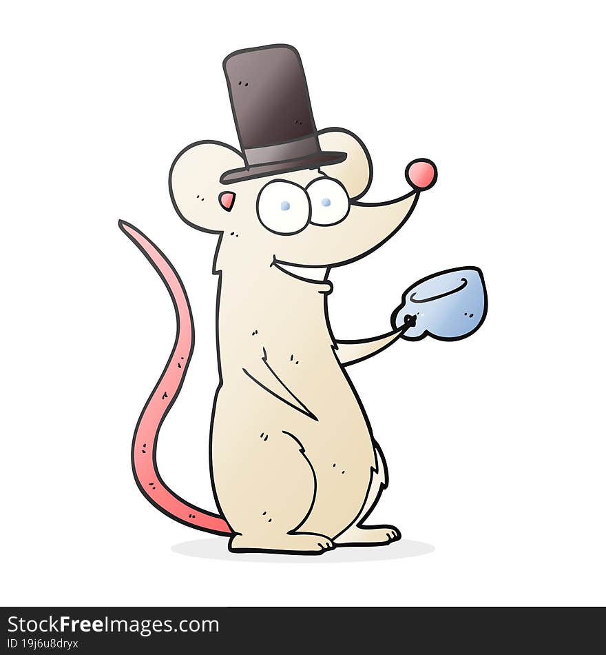 cartoon mouse with teacup