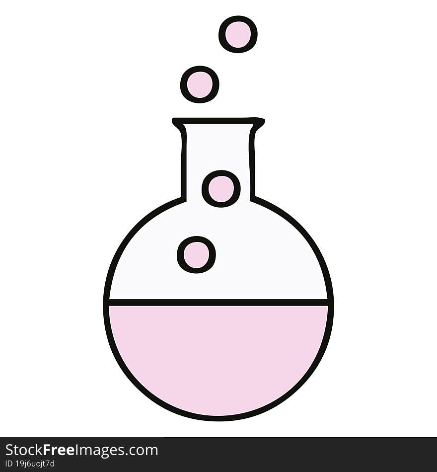 cute cartoon of a science experiment