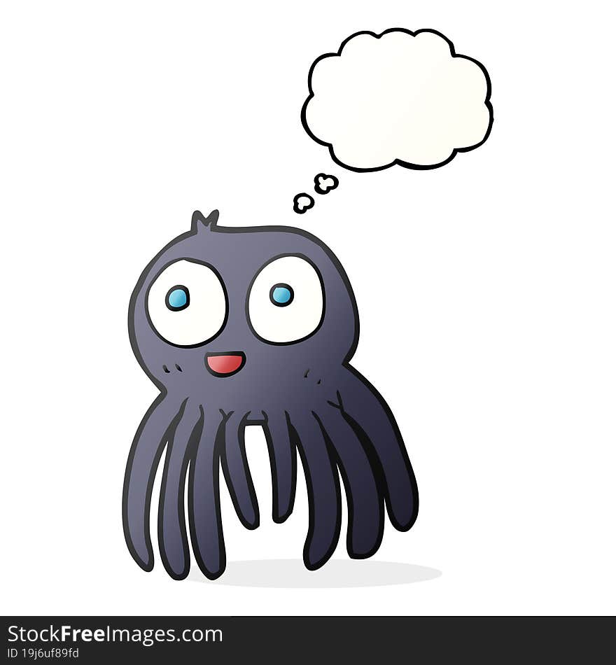 thought bubble cartoon spider