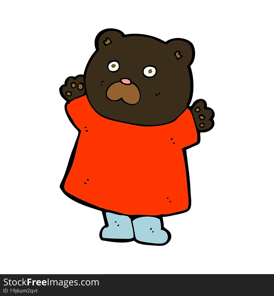 Funny Cartoon Black Bear