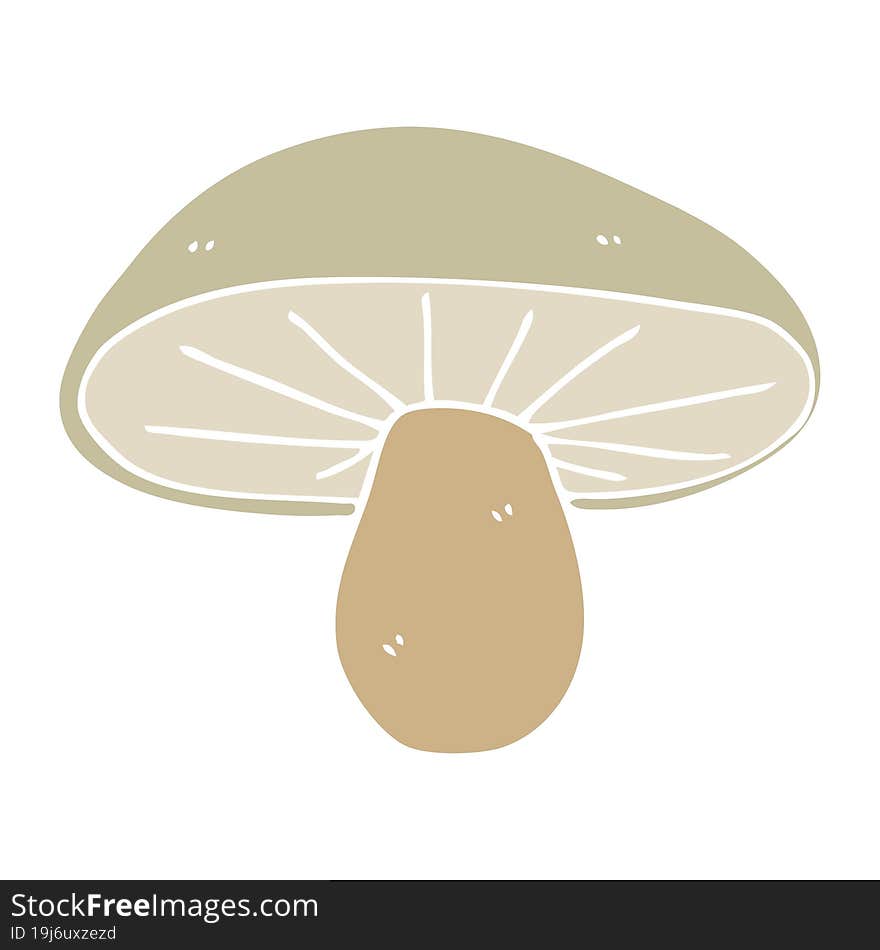 flat color style cartoon mushroom