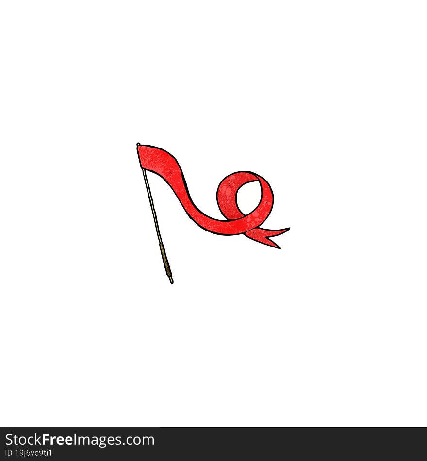 cartoon waving flag