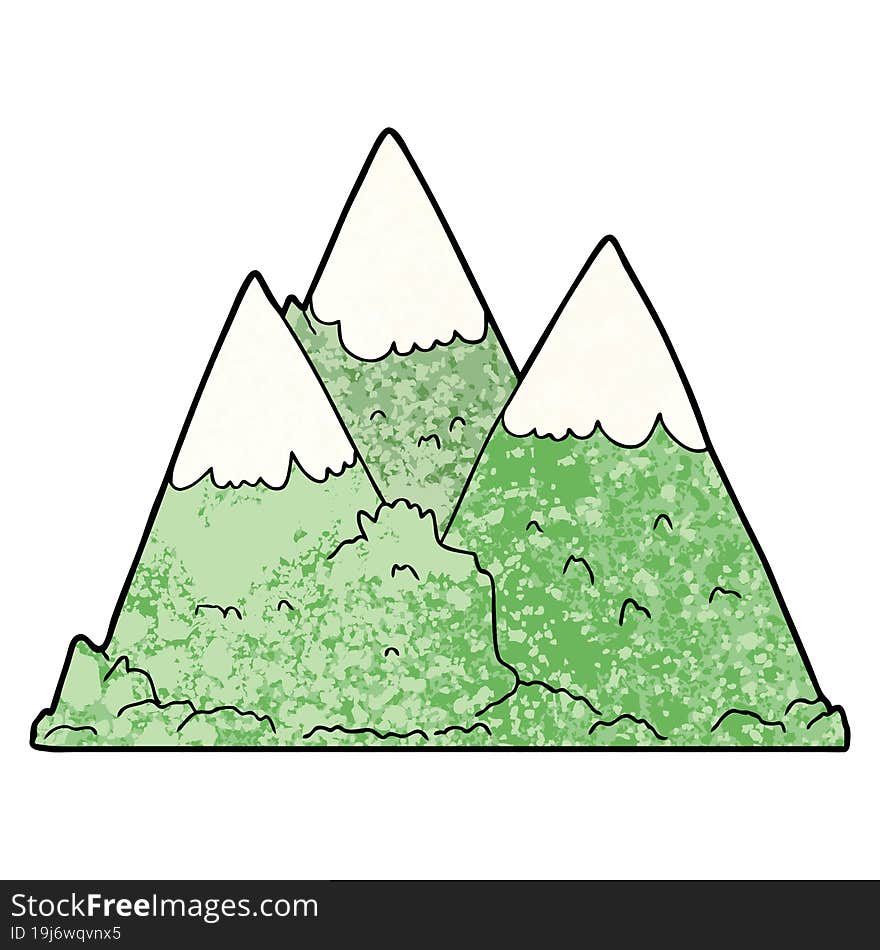 cartoon mountains. cartoon mountains