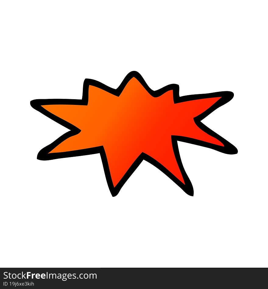 cartoon doodle explosion symbol