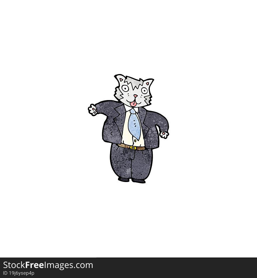 Fat Cat Businessman Cartoon