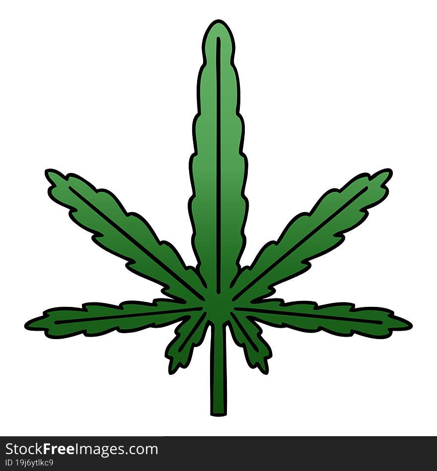 quirky gradient shaded cartoon marijuana