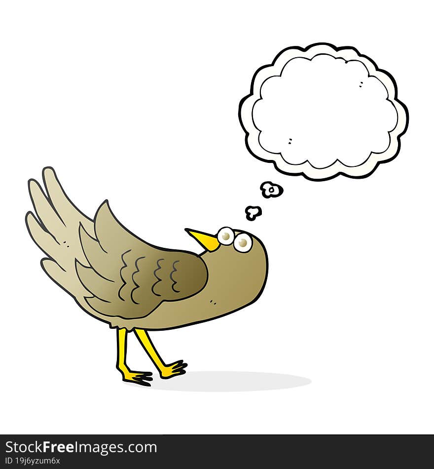 Thought Bubble Cartoon Bird