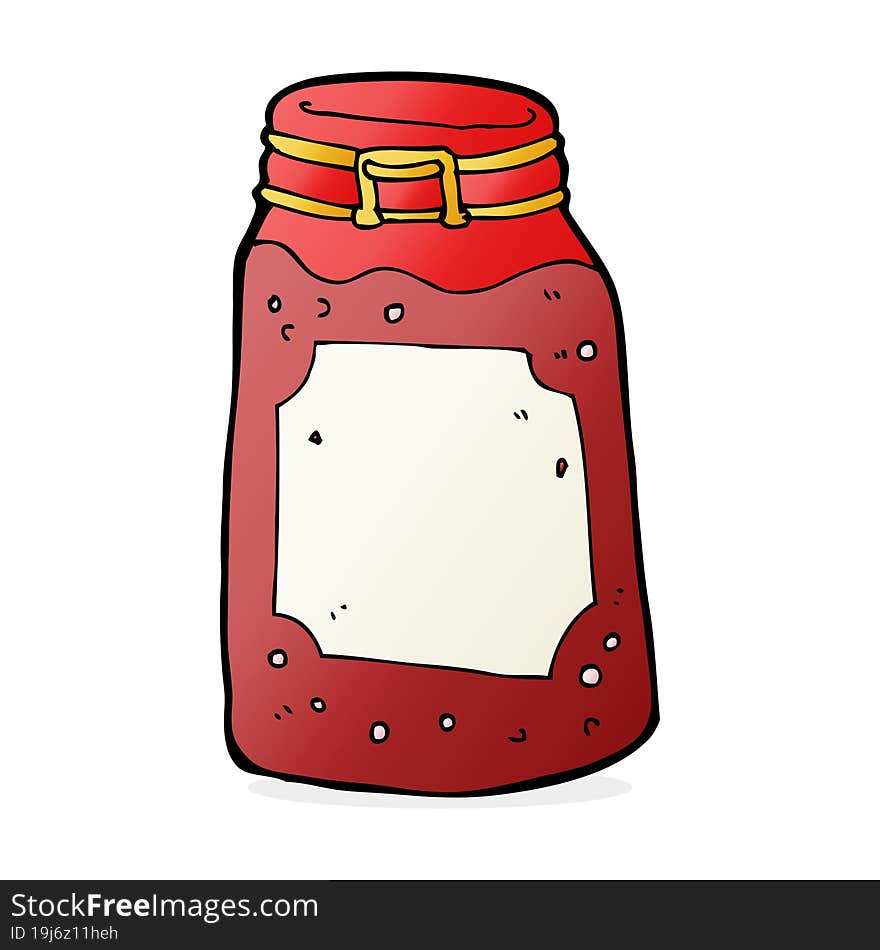 Cartoon Jar Of Jam