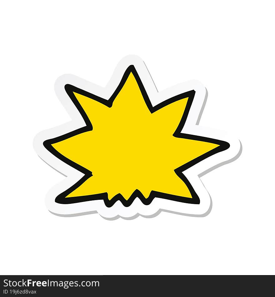 sticker of a cartoon explosion