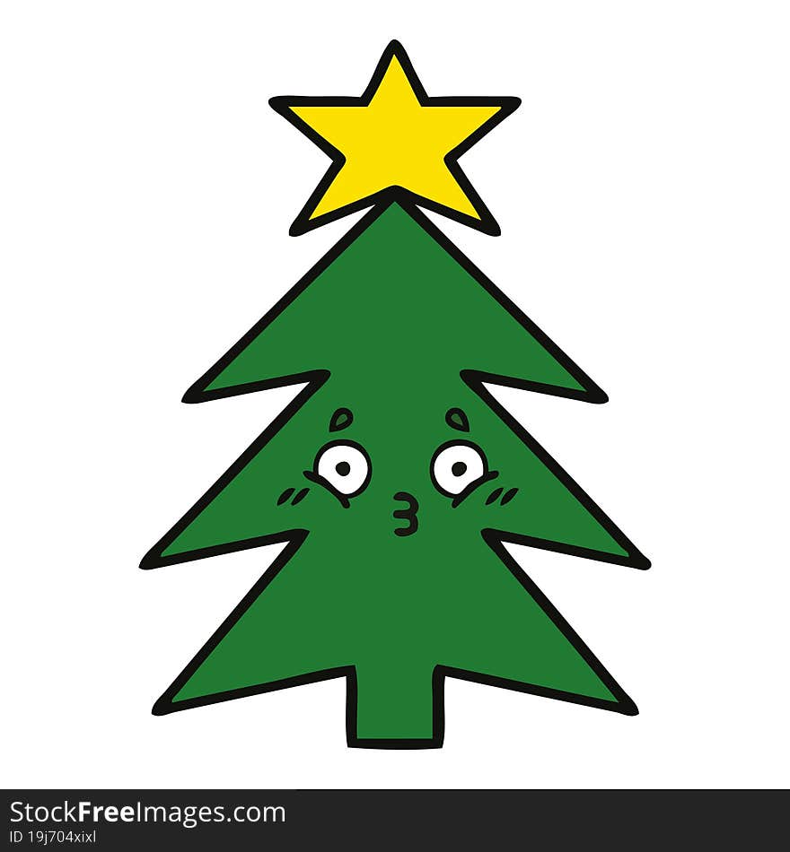 Cute Cartoon Christmas Tree