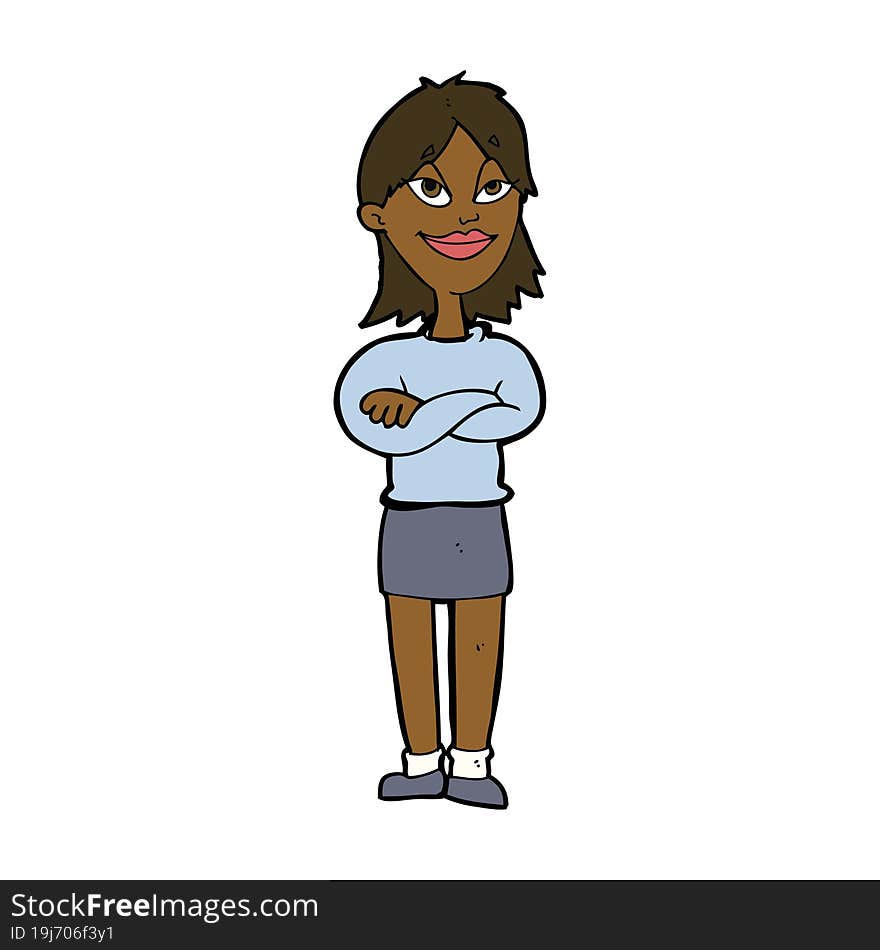 Cartoon Proud Woman