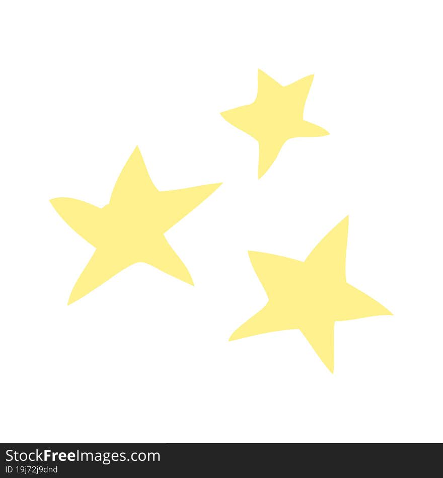 cartoon doodle yellow stars