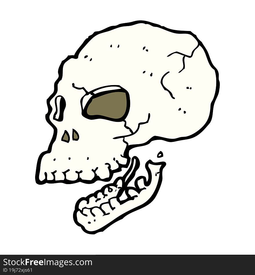 Cartoon Spooky Skull