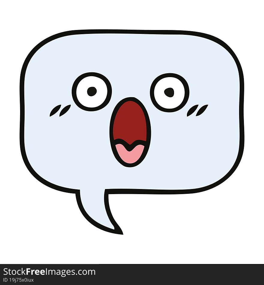 Cute Cartoon Speech Bubble