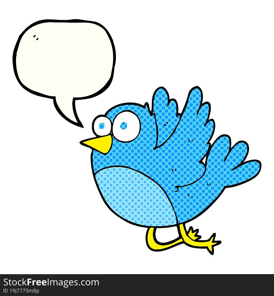 comic book speech bubble cartoon bird