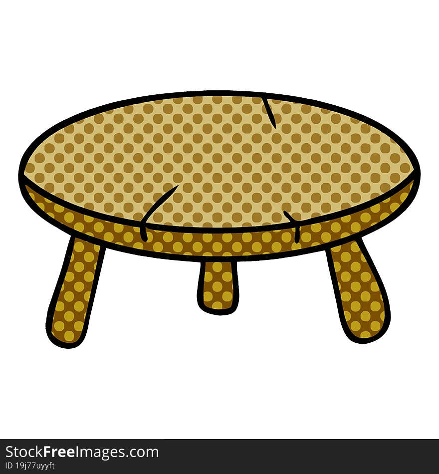 cartoon doodle of a wooden stool