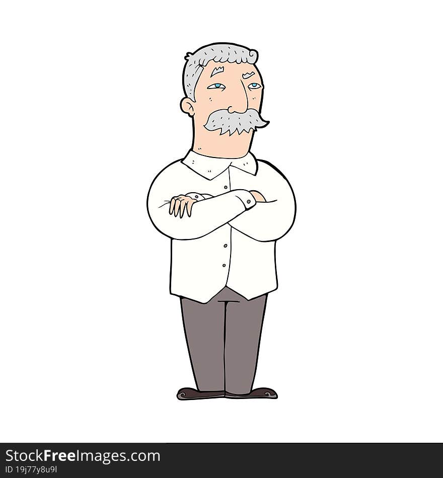 cartoon old man