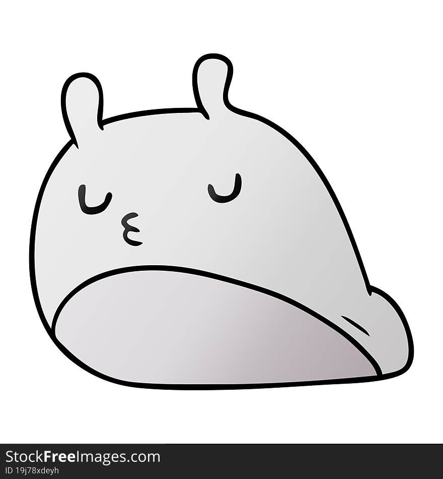 gradient cartoon kawaii fat cute slug