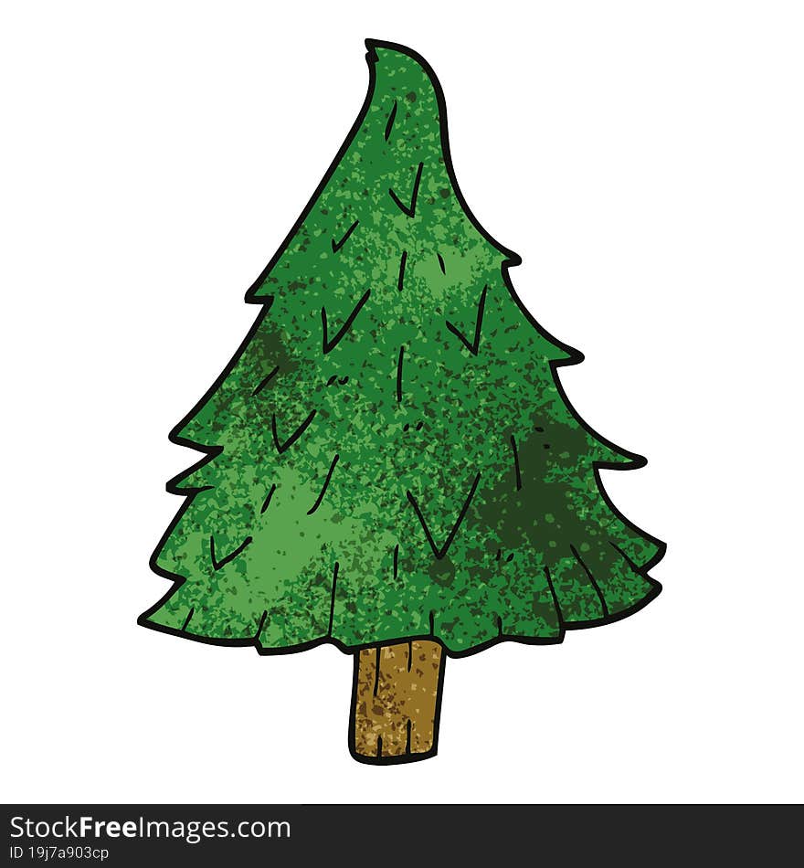 Cartoon Doodle Christmas Tree