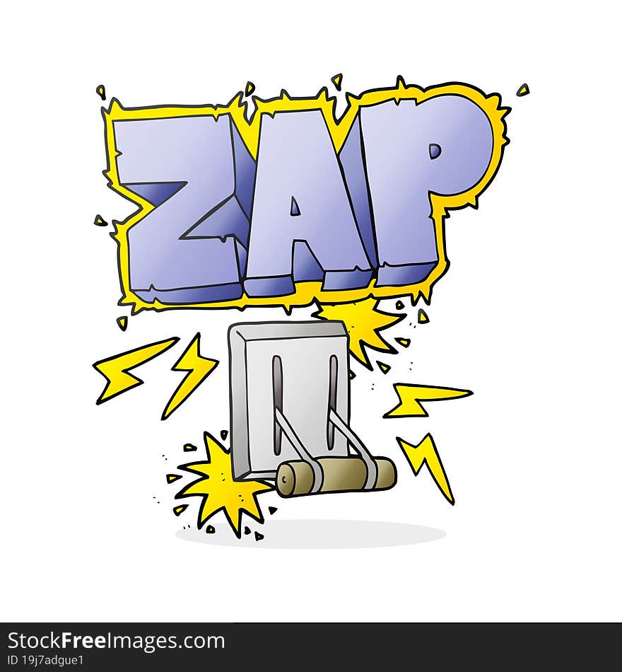 cartoon electrical switch zapping