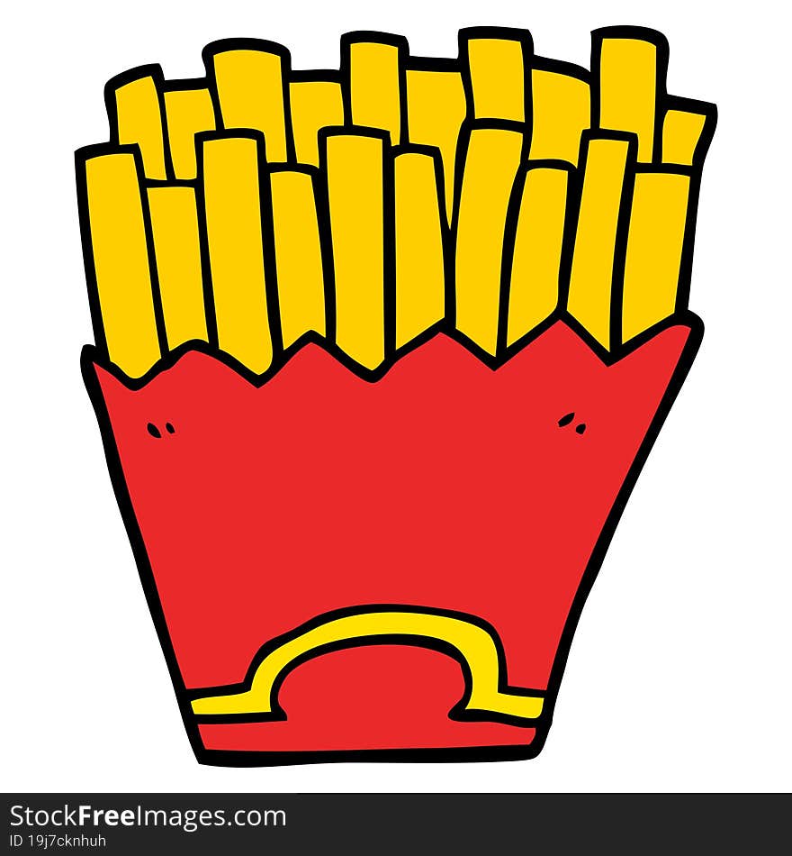 cartoon doodle french fries