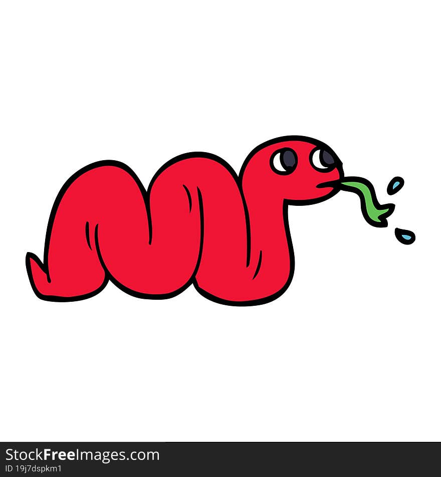 cartoon doodle snake