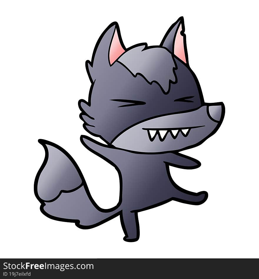 angry wolf cartoon. angry wolf cartoon