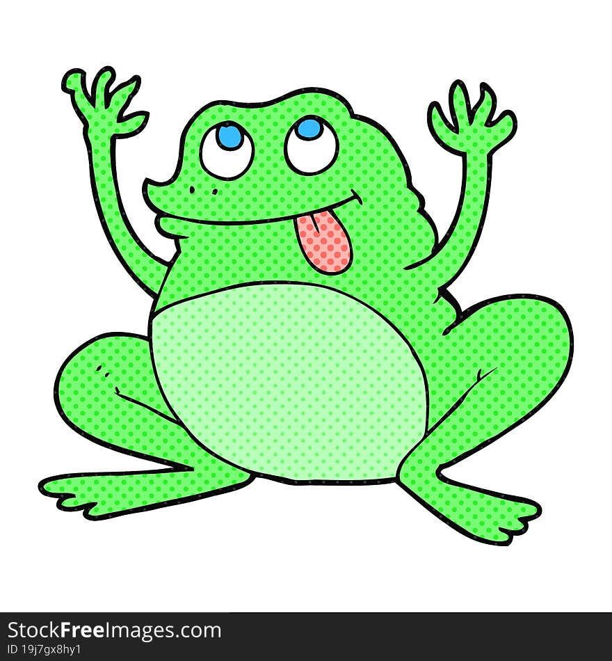 funny cartoon frog