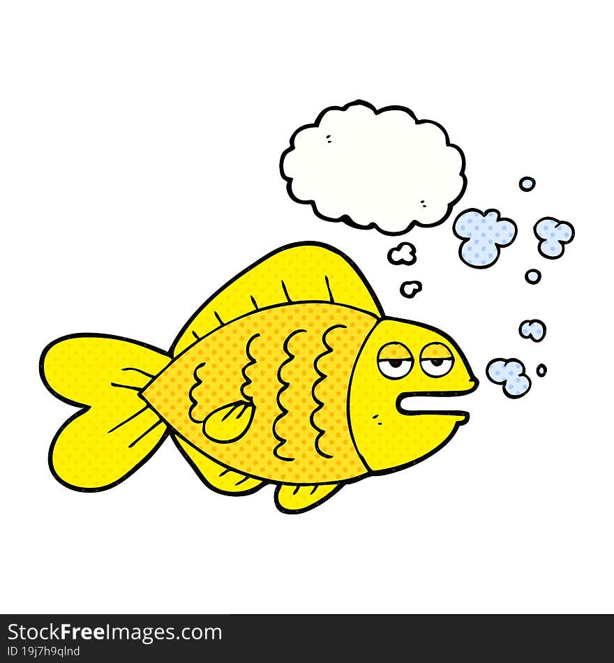 Thought Bubble Cartoon Funny Fish