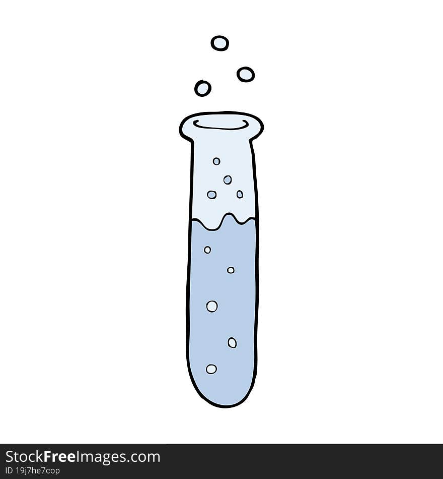 cartoon science test tube