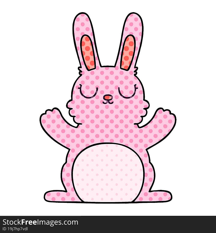 comic book style quirky cartoon rabbit. comic book style quirky cartoon rabbit