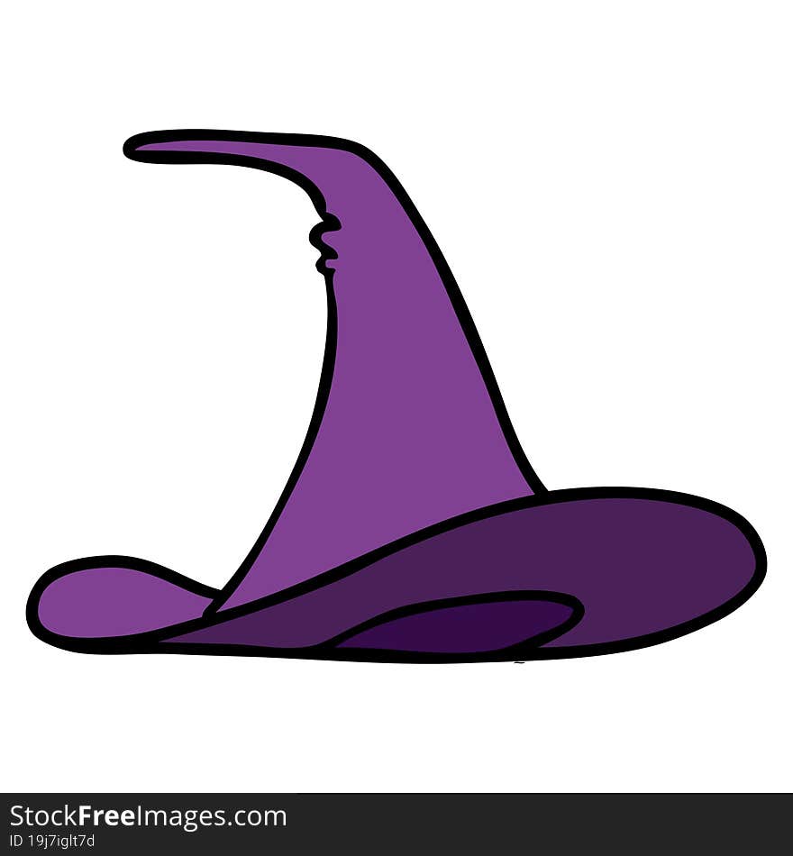 hand drawn cartoon doodle of a witches hat