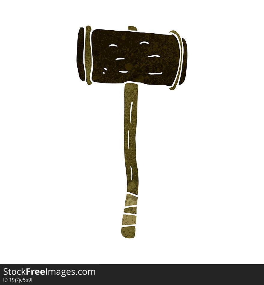 cartoon wooden hammer