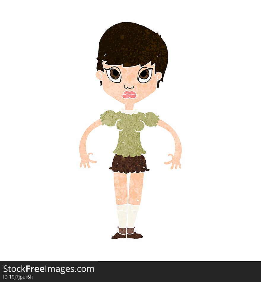 cartoon woman looking annoyed