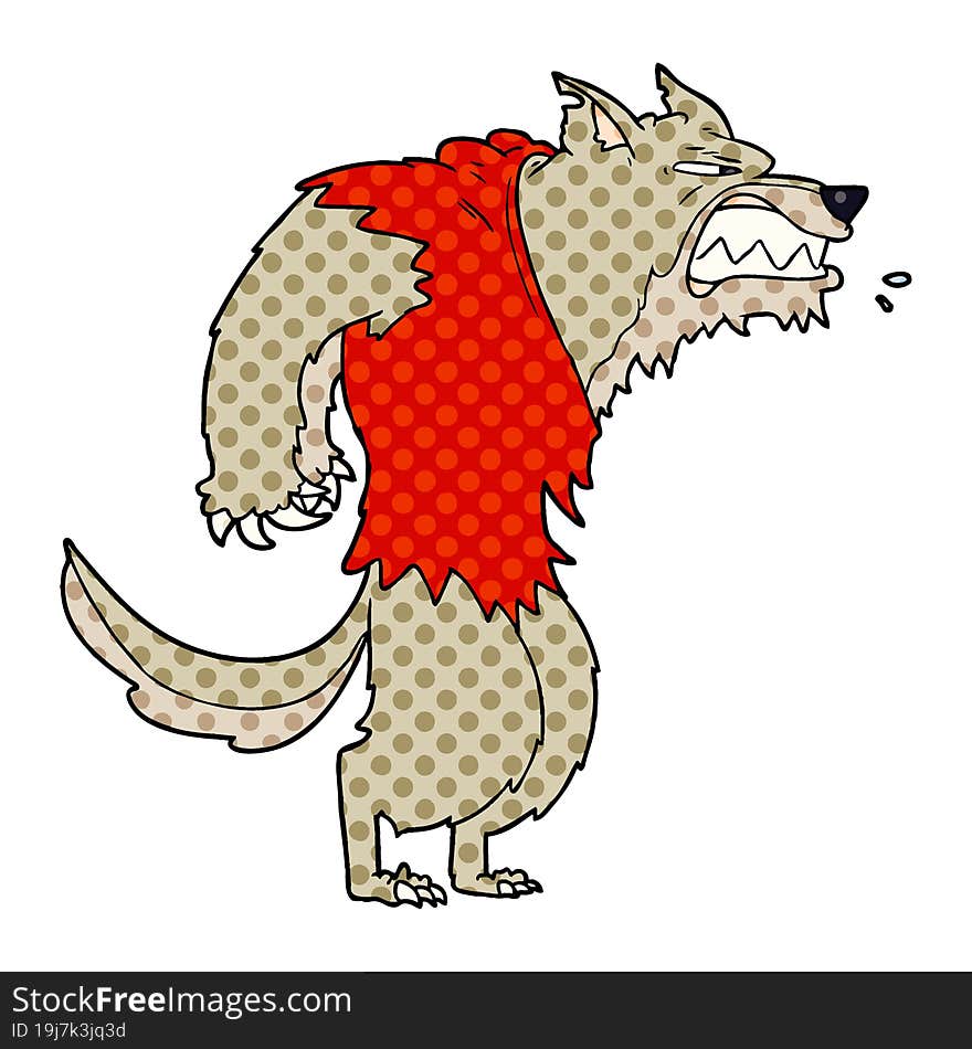 angry werewolf cartoon. angry werewolf cartoon