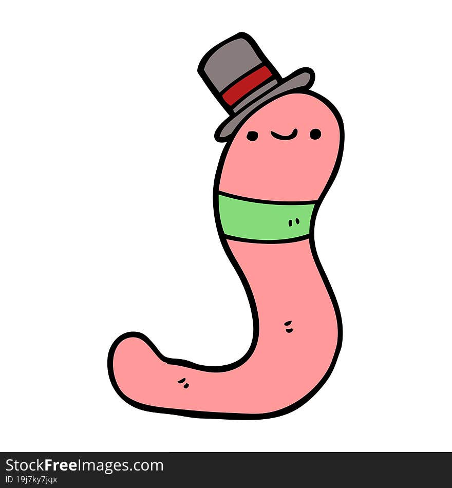 Cute Cartoon Worm