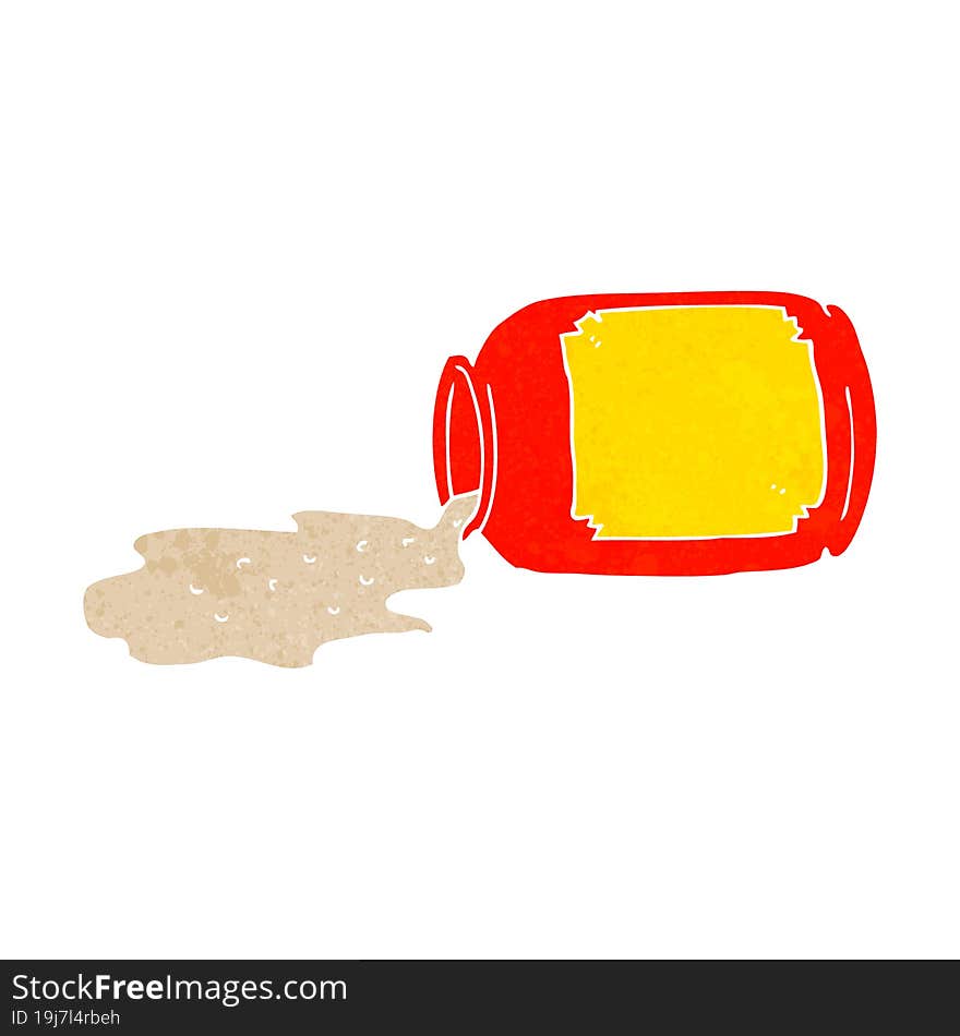 cartoon spilled jar